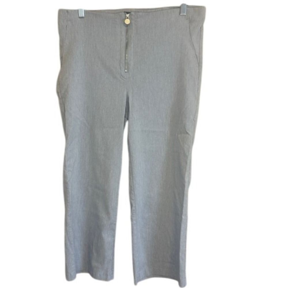 Verve Blues Women's Zip Up Light Blue Stretch Capri Pants 10‎